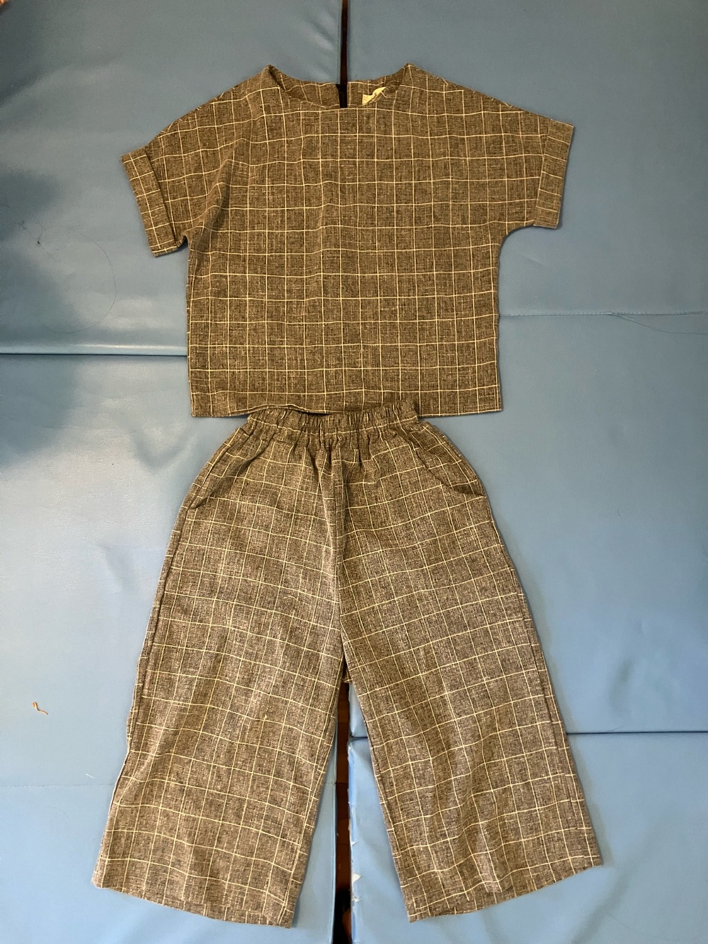 Korean Grey & White Grid Set